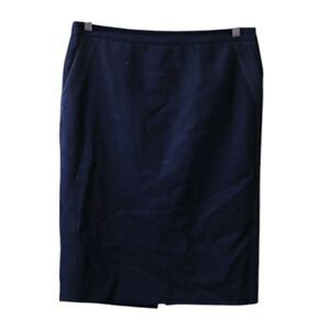 Kors Michael Kors Black Pencil Skirt Corporate Goth Wool 10